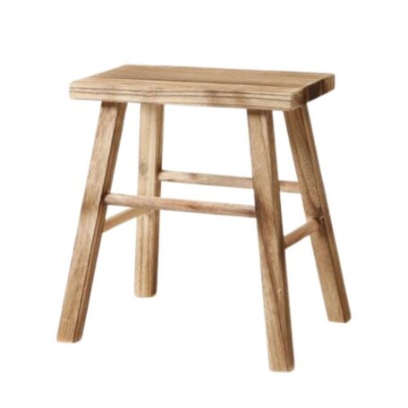 Tabouret décoratif rectangulaire en bois