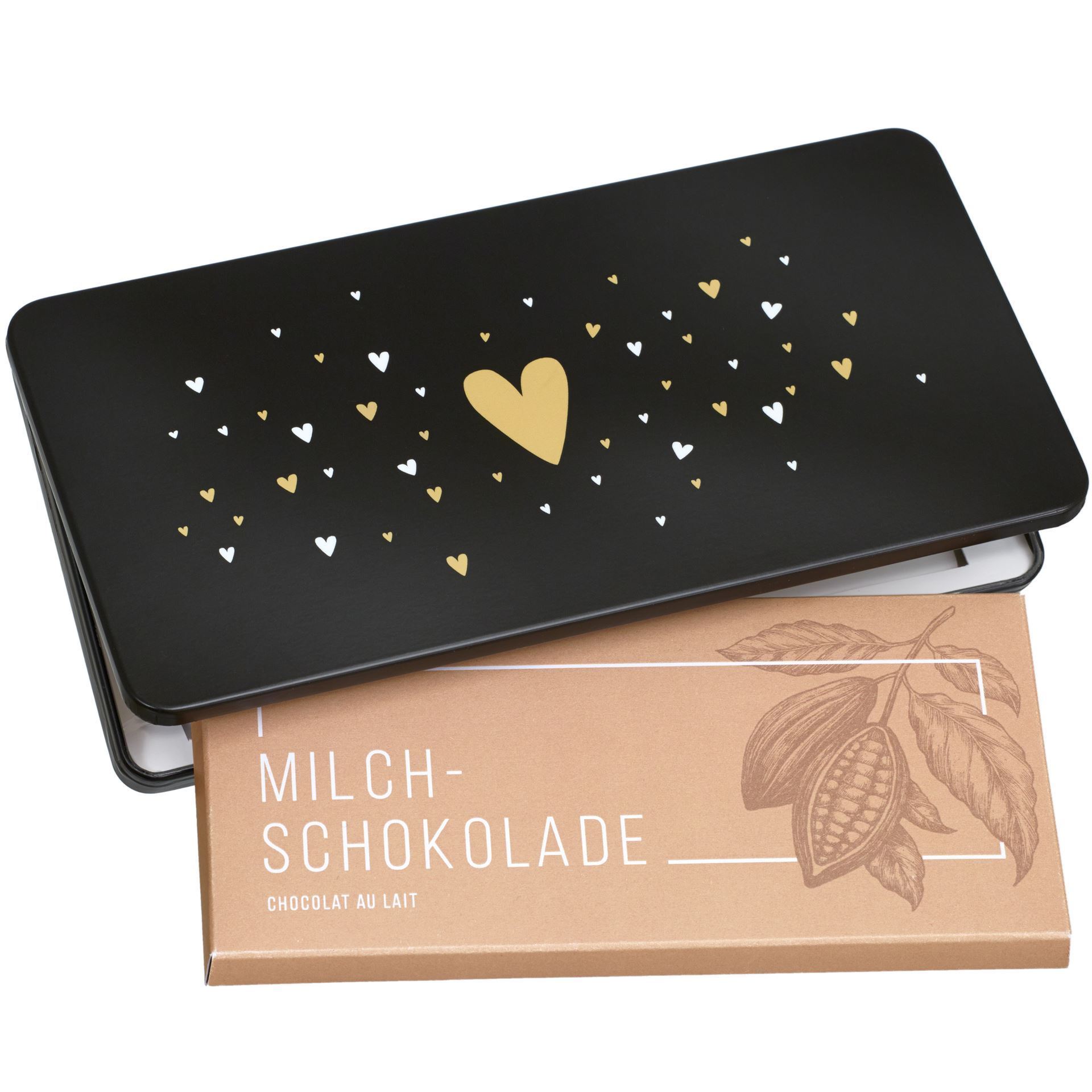 Milchschokolade von Munz in Geschenkdose «Heart»