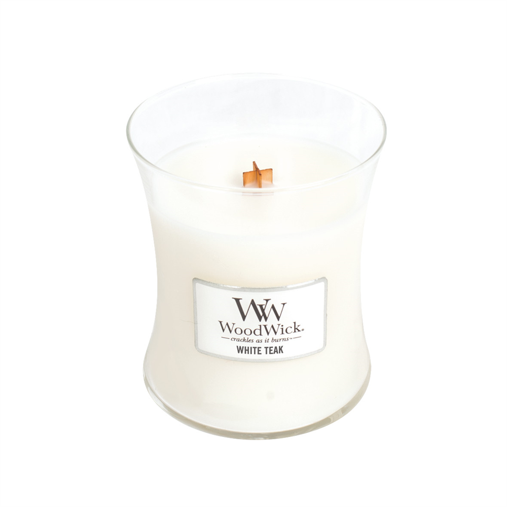 Jarre moyenne en teck blanc