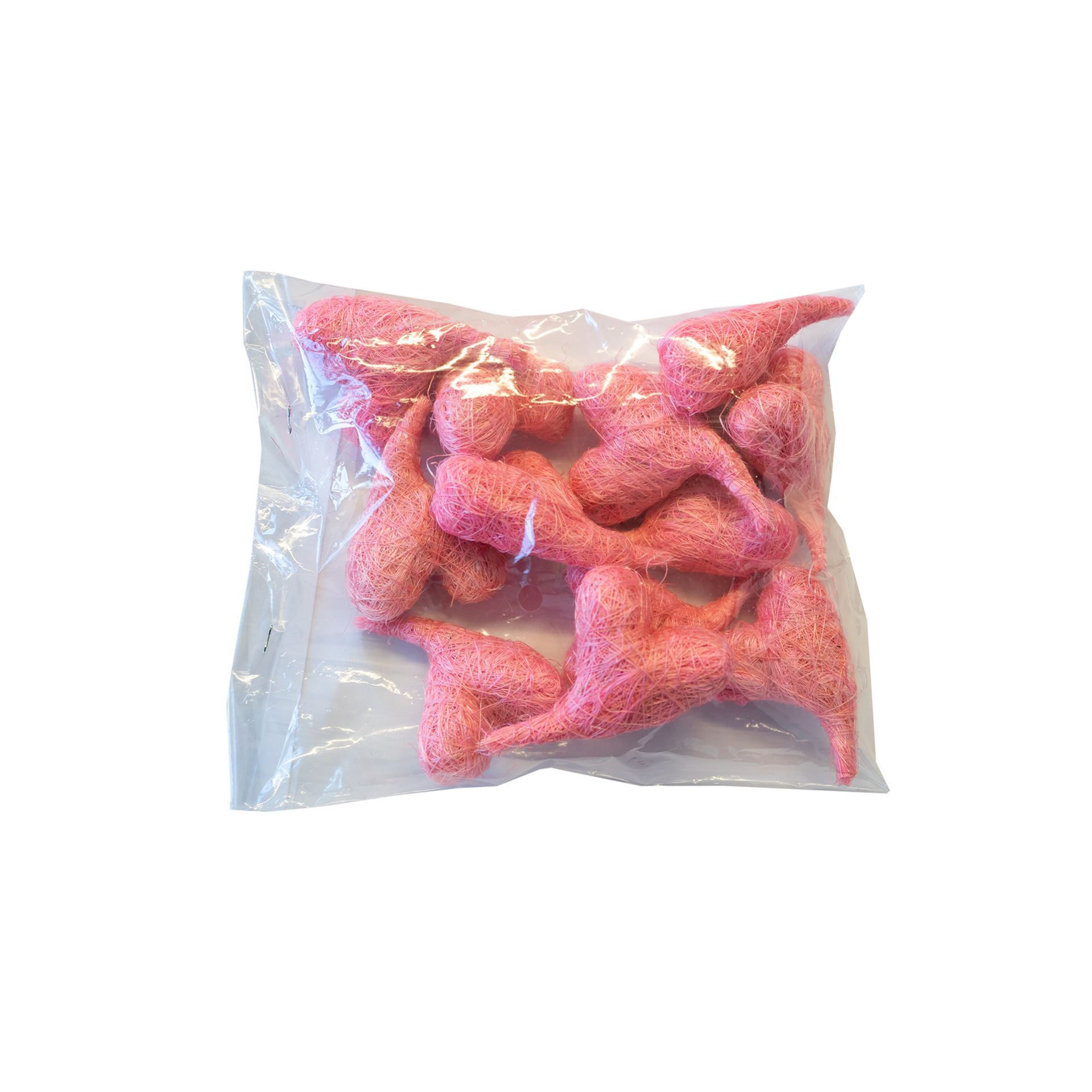 Sisal Herz rosa 5x7cm 12Stk.