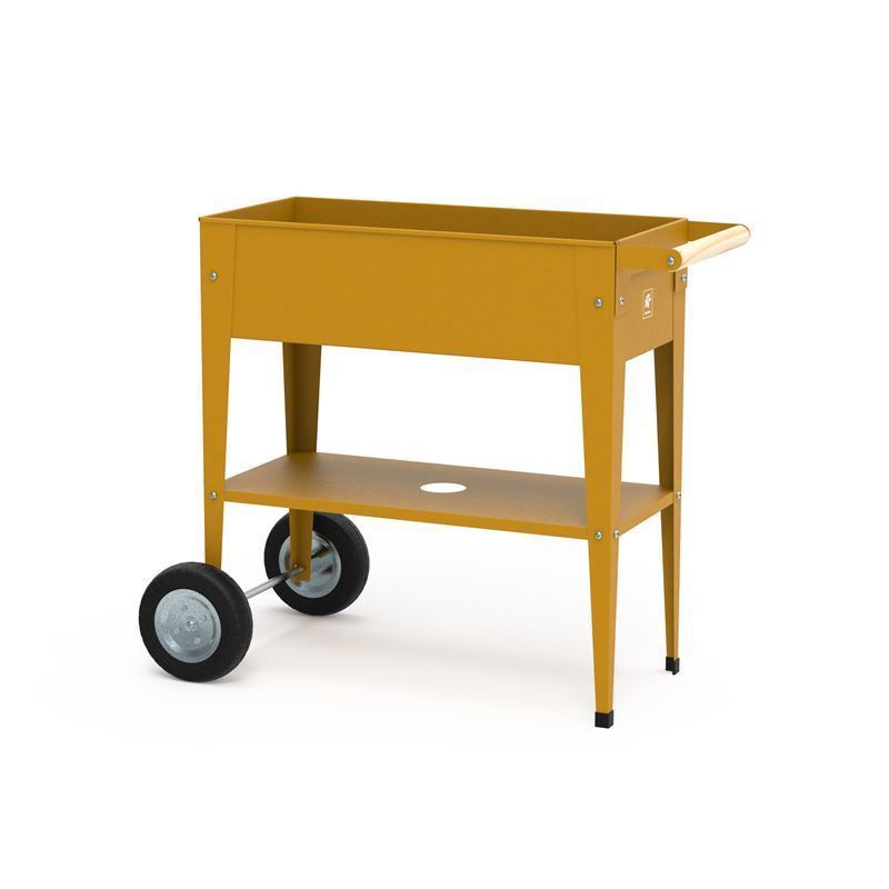 L'étagère surélevée Urban Garden Trolley Mustard
