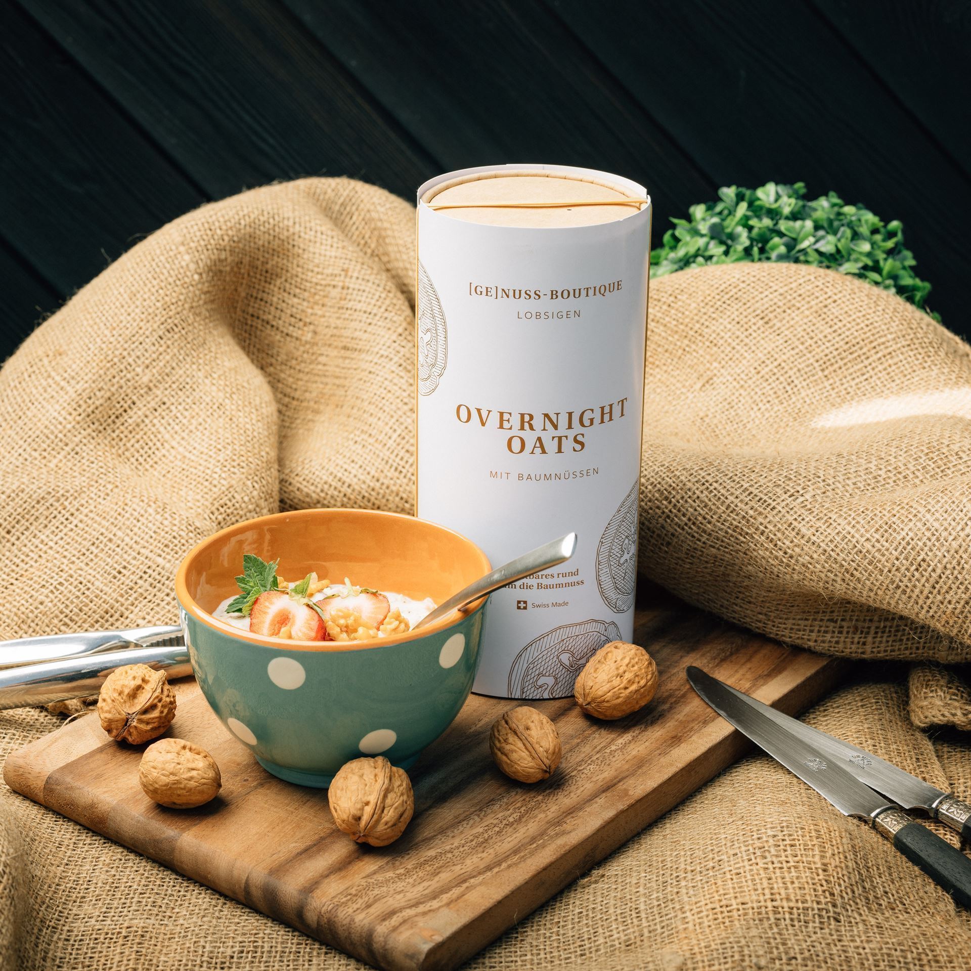 Lobsiger Overnight Oats mit Baumnüssen