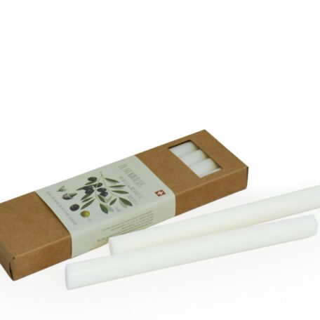 Bougies de table en cire d'olive