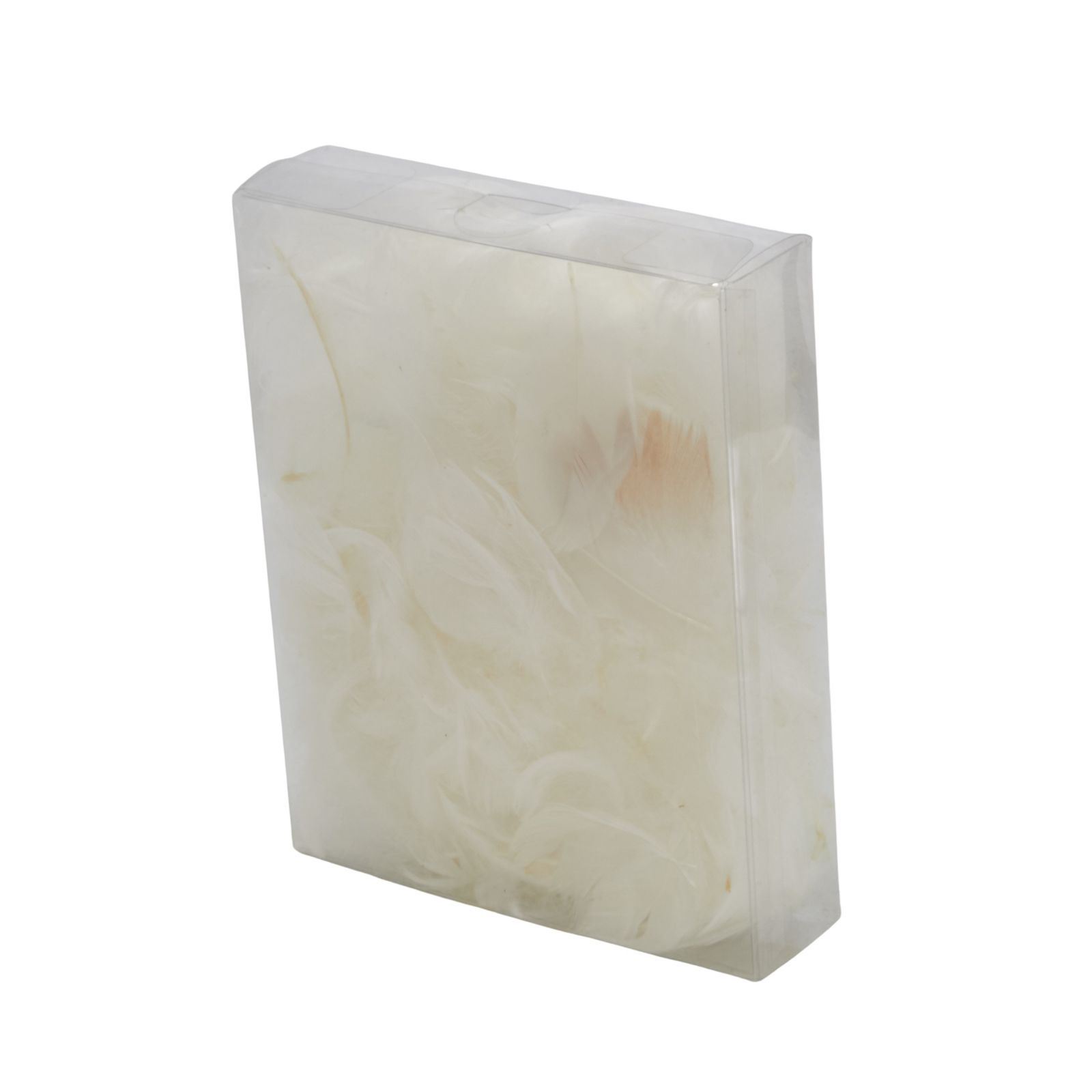 Federn 'gefärbt' in Box à 20gr weiss