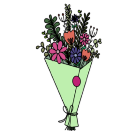 Saisonale Schnittblumen im Bund