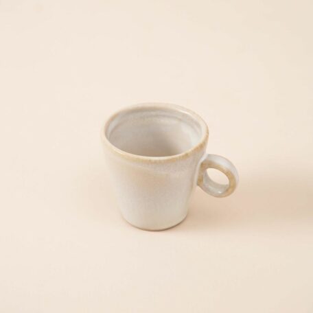 Tasse à espresso crème émaillée à la main 