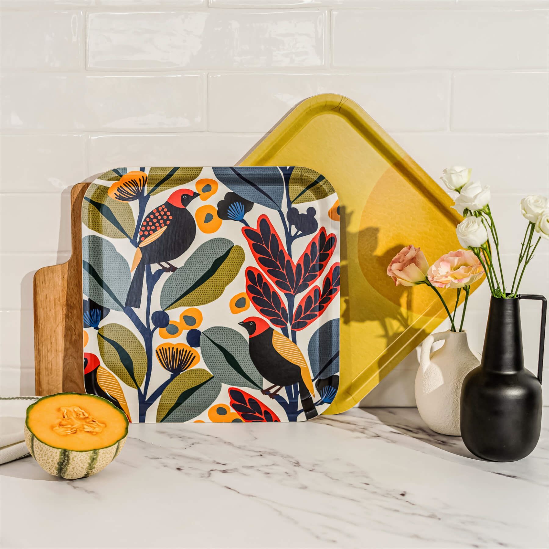 Tablett aus Birkenholz 