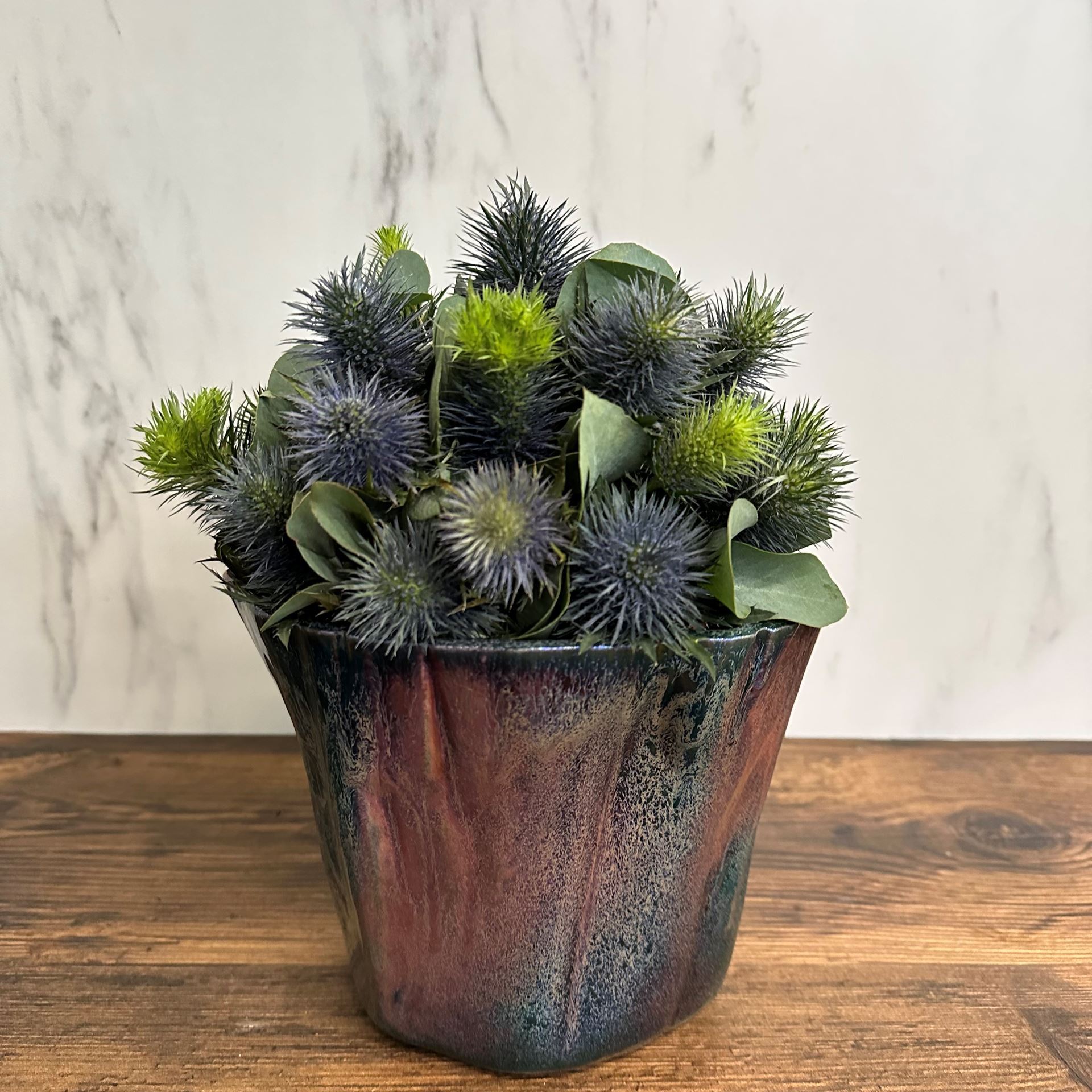 Noble vase en céramique Mobach, H 15cm, Ø 18cm