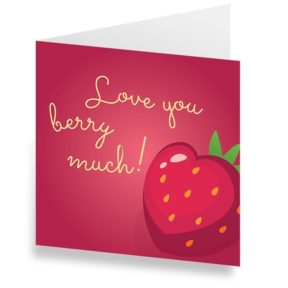 Karten «Love You Berry Much» (10er-Set)