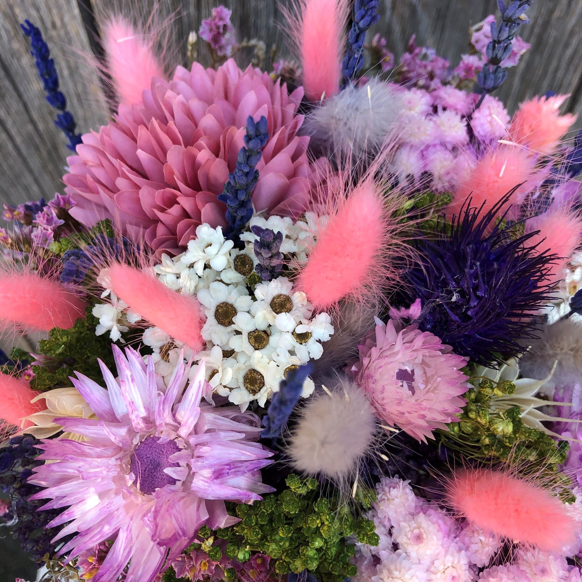 Trockenblumen Strauss Bund Barbie mix