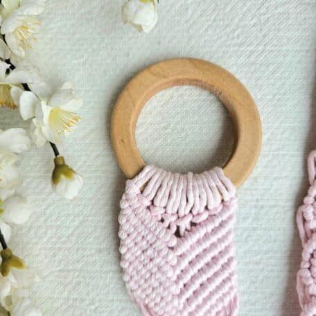 2er Set Makramee rosa