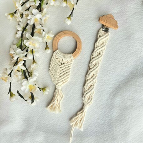 2er Set Makramee beige