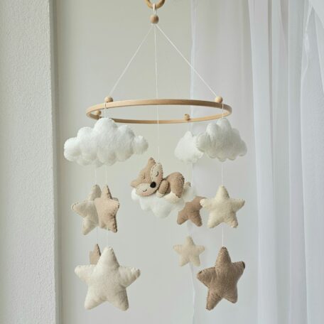 Baby Mobile kleiner Fuchs natur