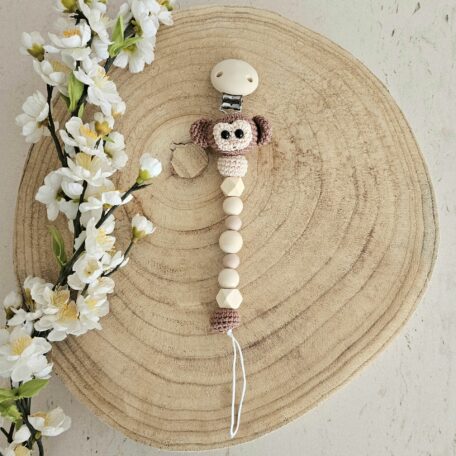 Chaîne pour tétine Singe