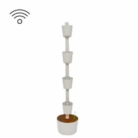 Pots de plantes verticaux modulaires auto-arrosants SMART timer, 4 pots gris