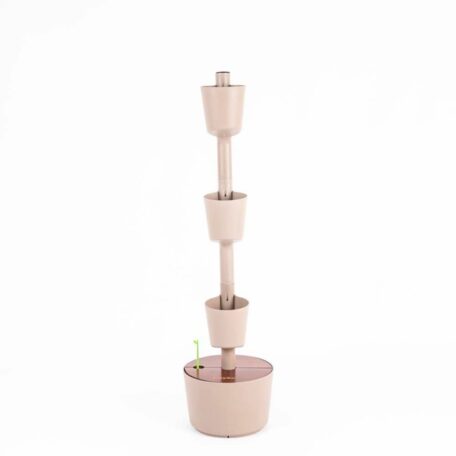 Jardinière verticale modulaire, 4 pots, couleur écorce de pin