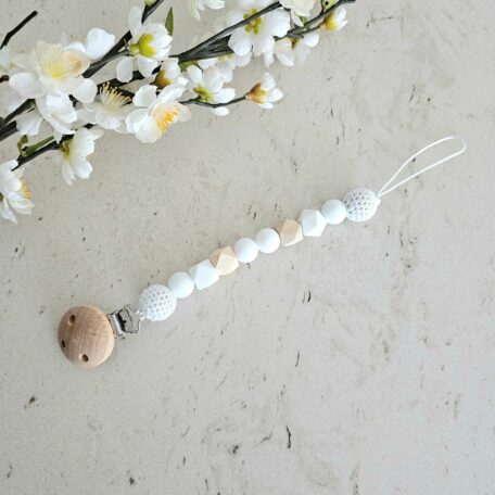 Schnullerkette Basic weiss