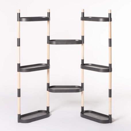 Blumenregal Modell 8 Tabletts, matt schwarz