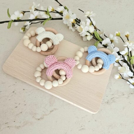 Teddy Beissring natur-blau