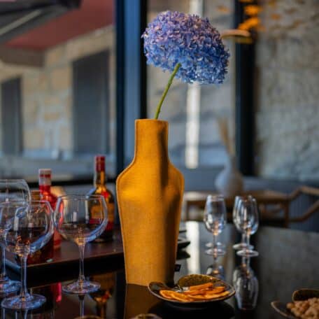 Vase en tissu pour bouteilles de 75cl, couleur ambre