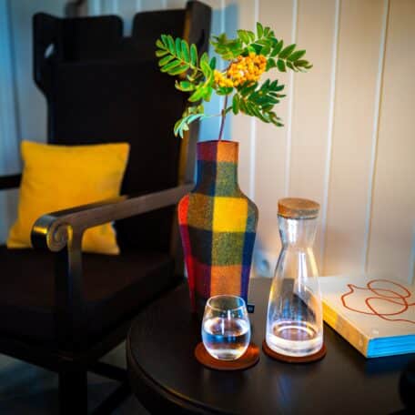 Vase en tissu pour bouteilles de 75cl, couleur Quadrants