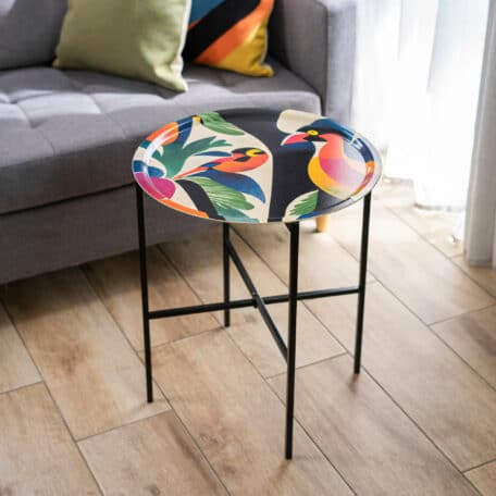 Verspielter Beistelltisch 'Frank the Bird', Ø 46 cm