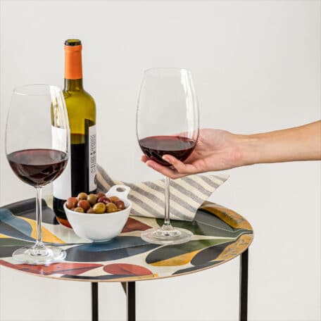 Tablett aus Birkenholz 'Leaves', Ø 46 cm