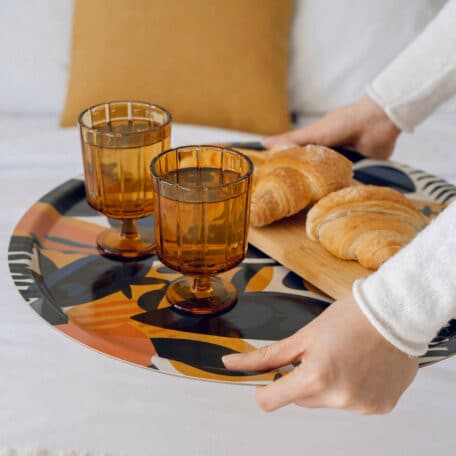 Tablett aus Birkenholz 'Chiapas', Ø 46 cm