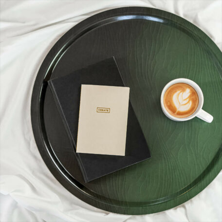 Tablett aus Birkenholz 'Tourmaline', Ø 46 cm