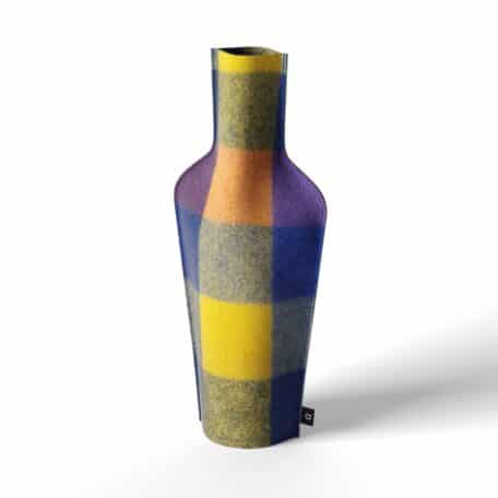 Vase en tissu pour bouteilles de 75cl, couleur Quadrants