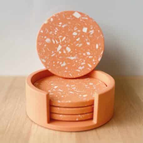 Untersetzer im 4er-Set, orange