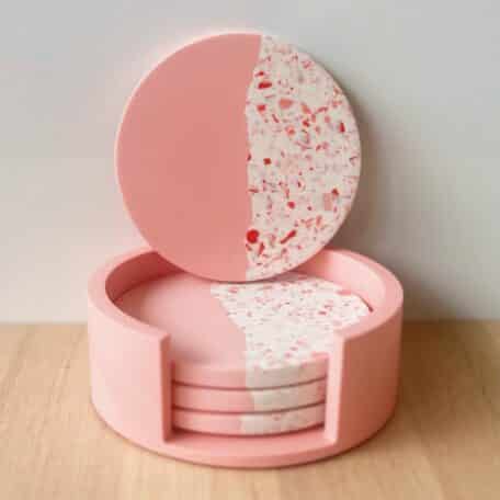 Untersetzer im 4er-Set, pink