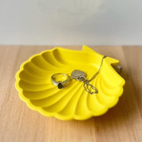 Muschel-Dekoschale, gelb