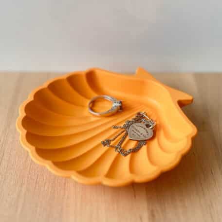 Muschel-Dekoschale, orange