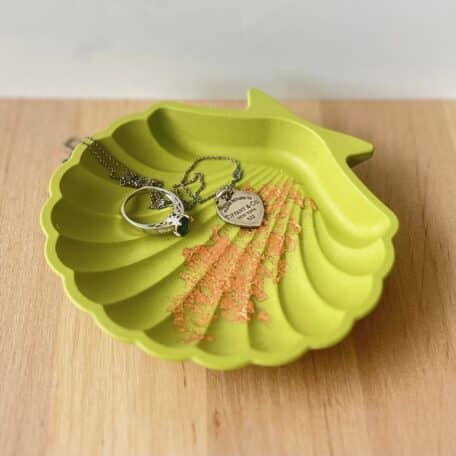 Muschel-Dekoschale, olive bronze