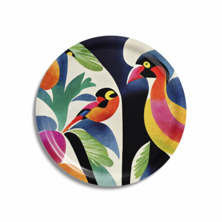 Tablett aus Birkenholz 'Frank the Bird', Ø 46 cm