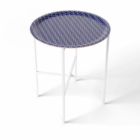 Verspielter Beistelltisch 'Aveiro Blue', Ø 46 cm