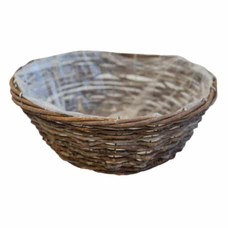 Corbeille à fleurs, rotin, Ø 30 cm x H 11 cm