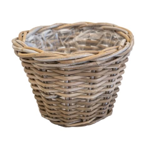 Corbeille à fleurs, rotin, Ø 28 cm x H 20 cm