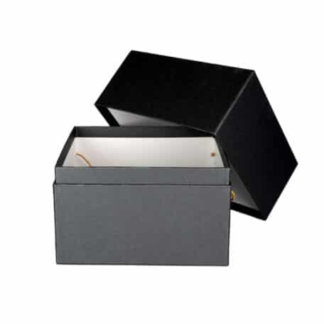 Blumen/Geschenk-Box, schwarz, 20/20 cm