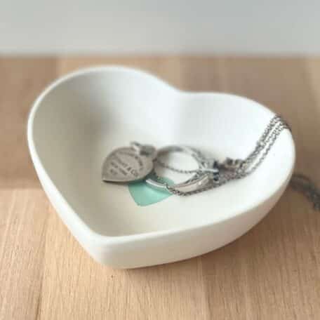 Coupe décorative à cœur bleu