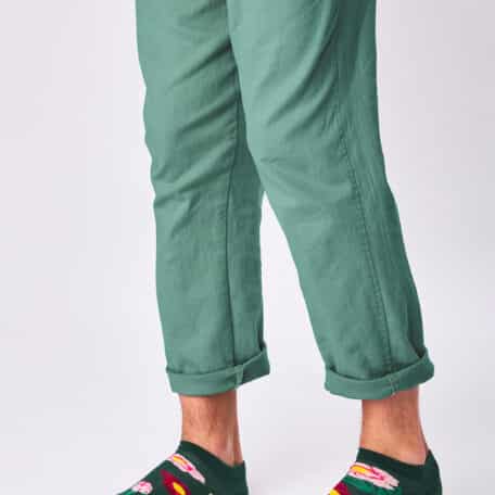 Flower Power Green Sneakersocks