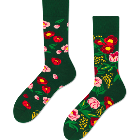 Flower Power Green Socks