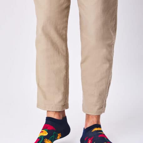 Flower Power Navy Sneakersocks