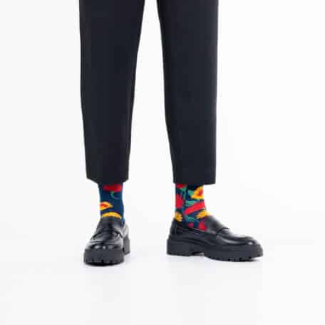 Flower Power Navy Socks