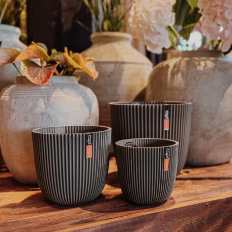 Capi Europe Pot Groove vert en gazon synthétique, H 12cm, Ø 13cm