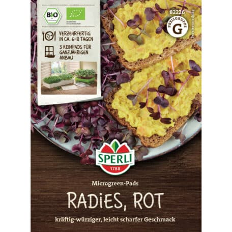 Microgreen-Pads 'Radieschen rot' - 3 Pads