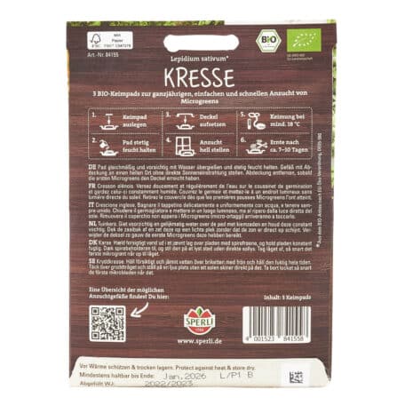 Microgreen-Pads 'Kresse' - 3 Pads