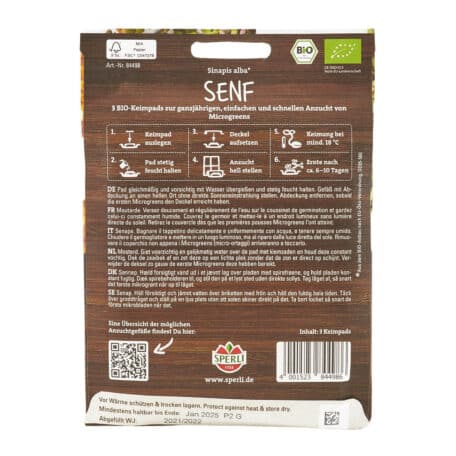 Microgreen-Pads 'Senf' - 3 Pads