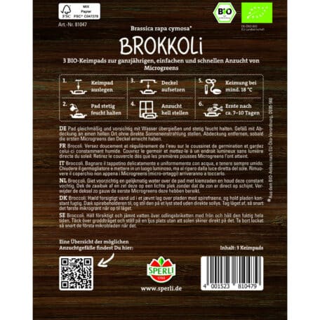 Microgreen-Pads 'Brokkoli' - 3 coussinets